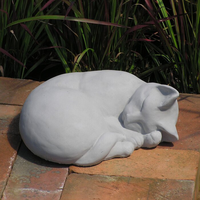 Nichols Bros. Stoneworks Classic Sleeping Cat Statue & Reviews | Wayfair