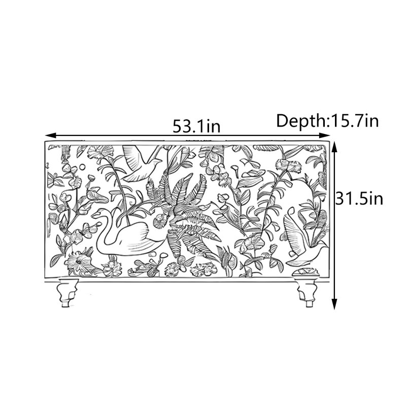 Armoire console en bois massif French French