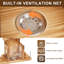 Mangeoire à écureuil en bois avec ventilation et conception facile à nettoyer