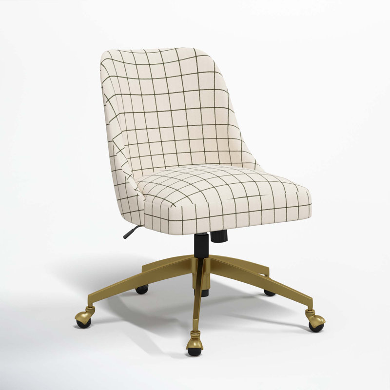 Chaise de bureau Tamieka, Ligne verte Tattersall