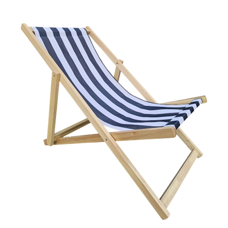 Dark Blue Populus Wood Sling Chair For Poolside - Outdoor Chair, 23.78 In. Width, 33.45 Height, 25.2 Package 220 Lbs Limit Folding In Made Of Wood, Weight