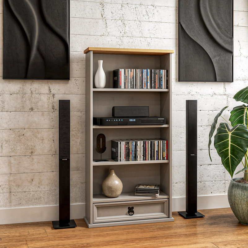 Halles 103cm H x 52cm W Solid Wood Standard Bookcase