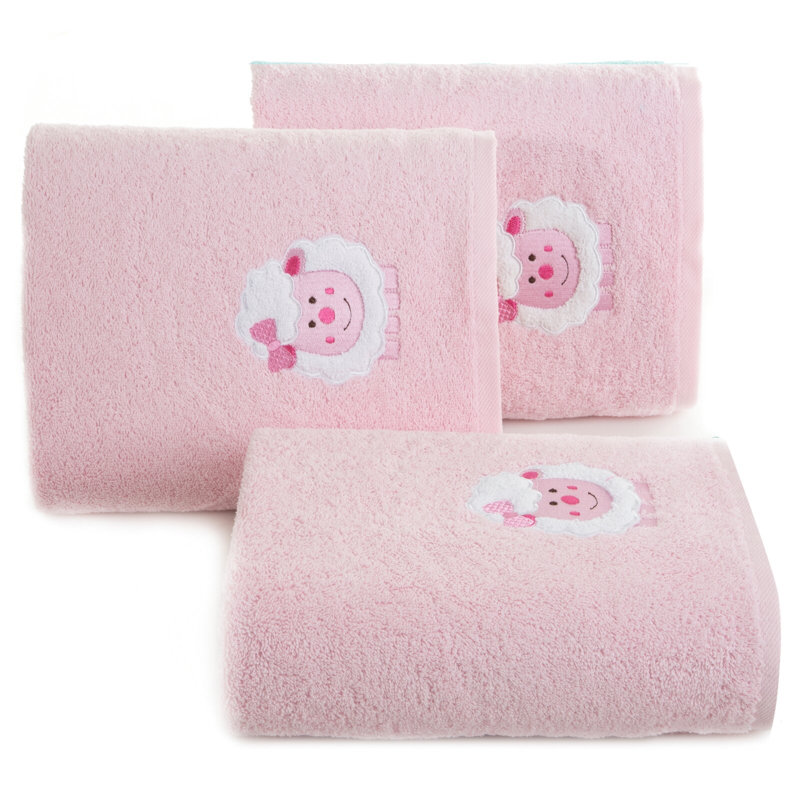 Ingifast Midweight Jacquard Hand Towel, Light Pink