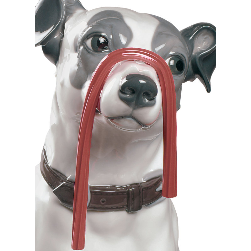 Jack Russell avec figurine de réglisse