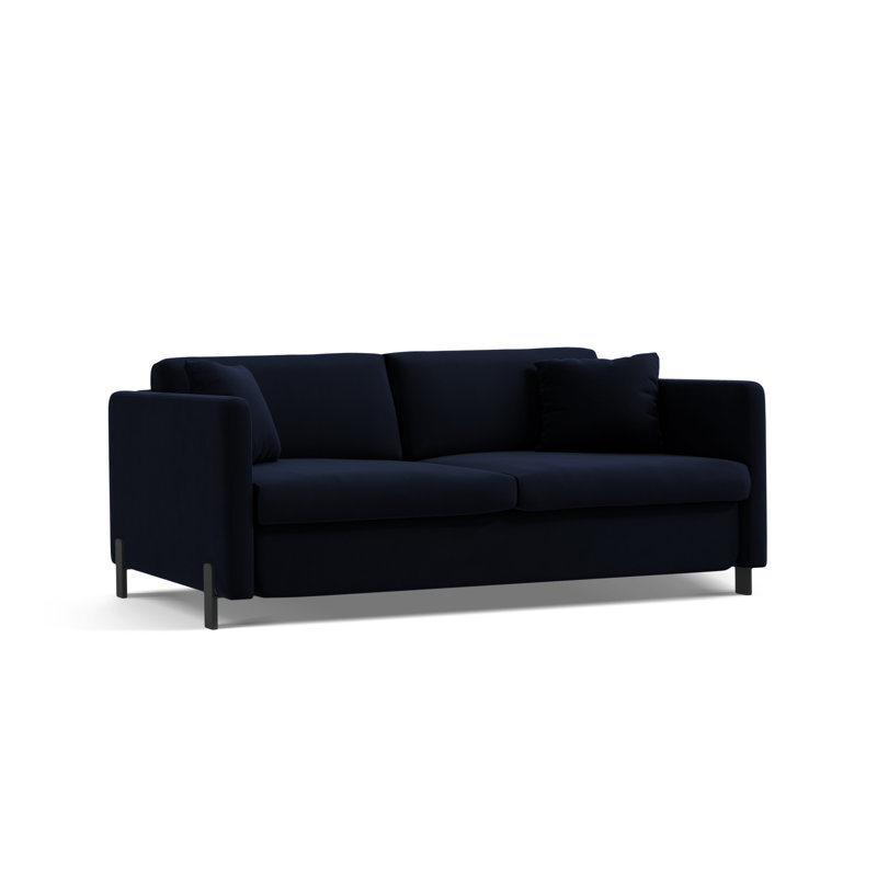 Bilek Velvet Sofa Bed, Royal Blue, 4