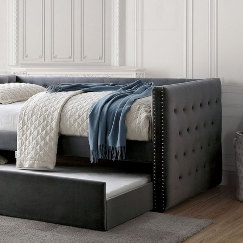 Gallegos Daybed With Trundle, Gray