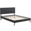 Lit plateforme en vinyle avec pieds évasés Josie par Modway-26066894-26066892
