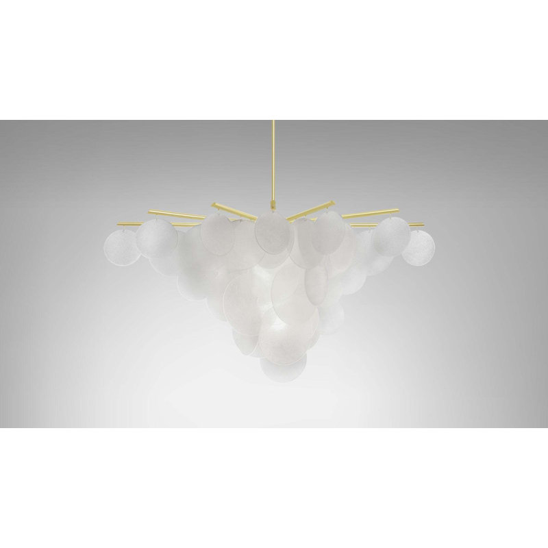Nimbus 8 - Light Chandelier, Satin Brass