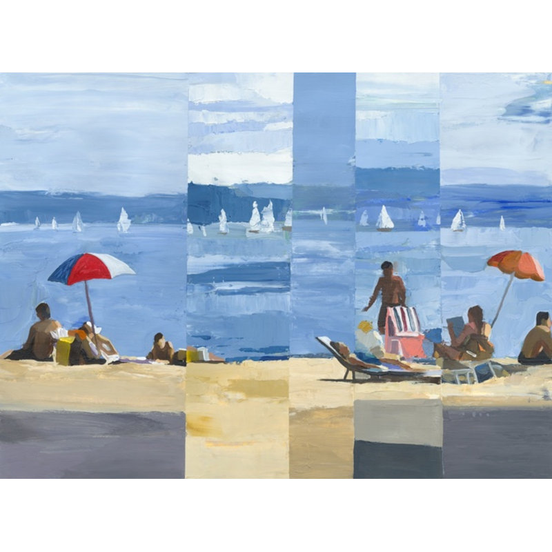 Summer Daze 1 Print by PC Ngo, Maple Framed, 27" H x 35" W