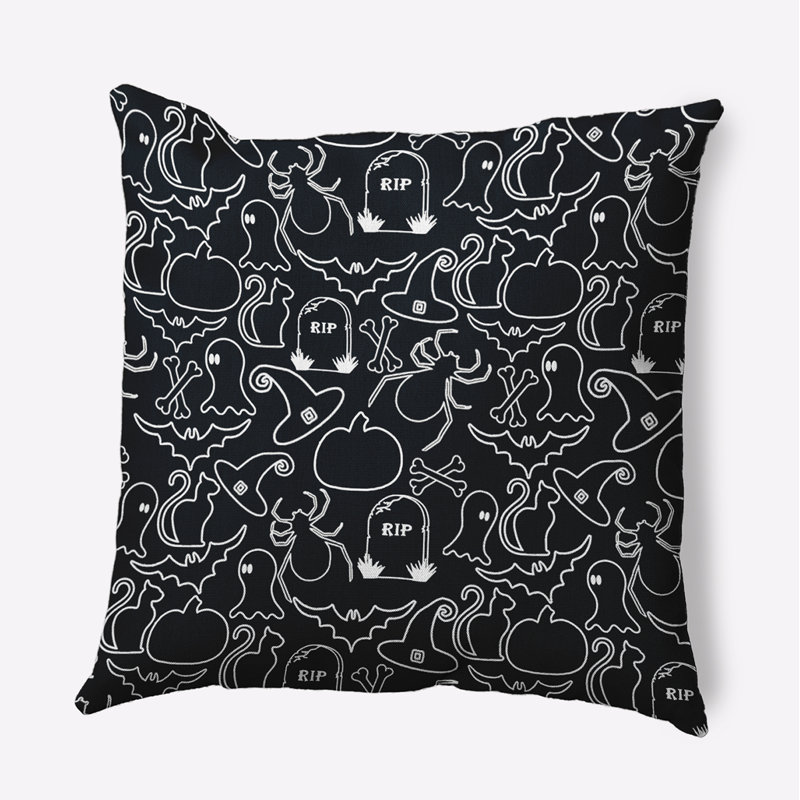 Coussin Witches Brew, Noir, 20 po x 20 po