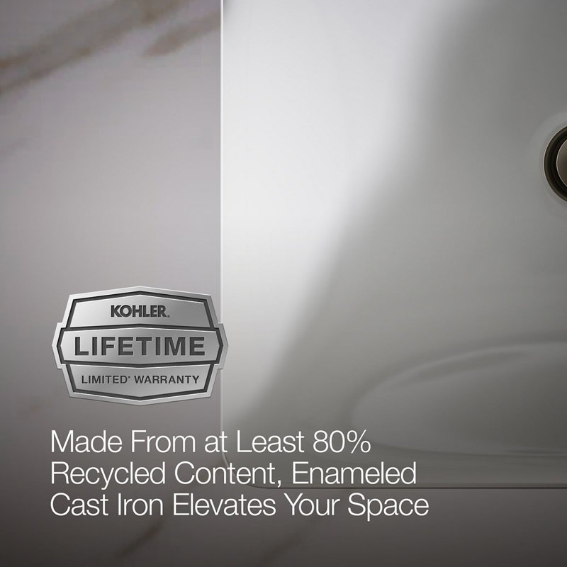 Iron Plains Dual-Mount Bathroom Sink, White