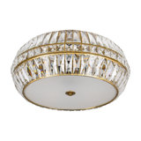 3-Light 18.31" Crystal Flush Mount Ceiling Light