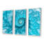 Turquoise spirale - 3 pièces, reproduction sur toile-852132281-852132285