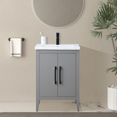 Chambery 24" Single Sink Bathroom Vanity with Ceramic Top