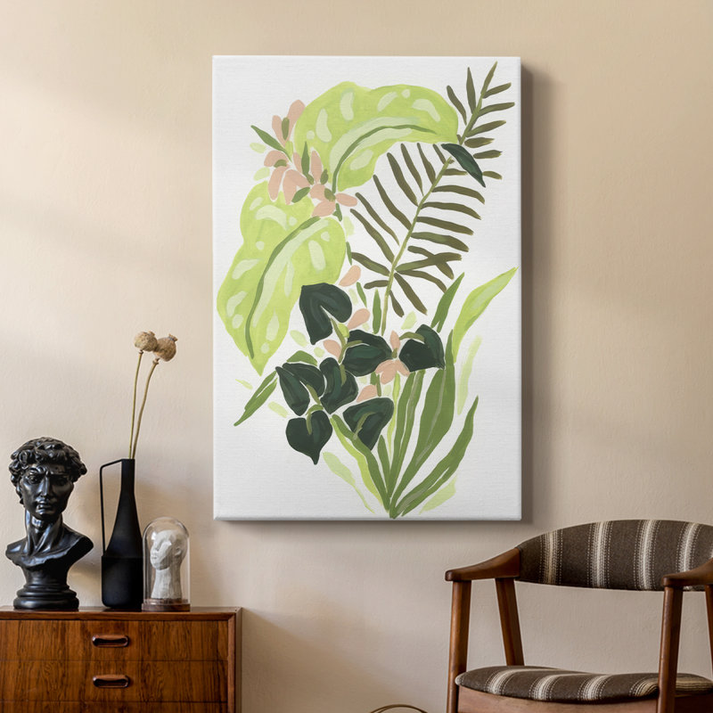 Lime Leaf Medley I -Custom Wrapped Gallery Cavas