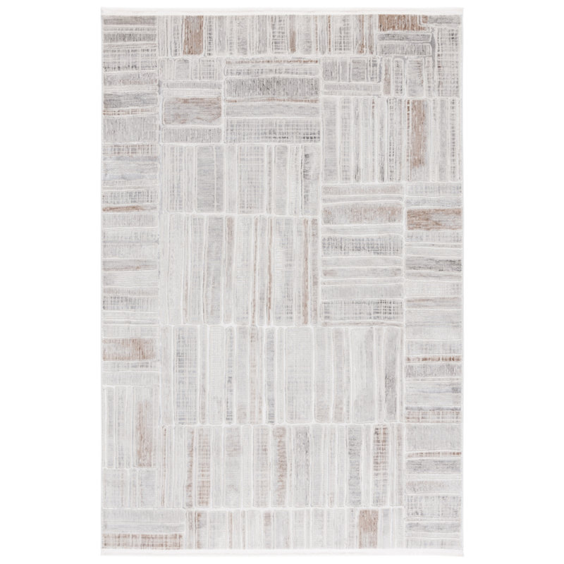 Tapis gris / gris clair Diamond 154, Tapis de couloir 2 pi 2 po x 8 pi