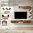 Expandable Floating TV Stand with Convertible Shelves,DIY