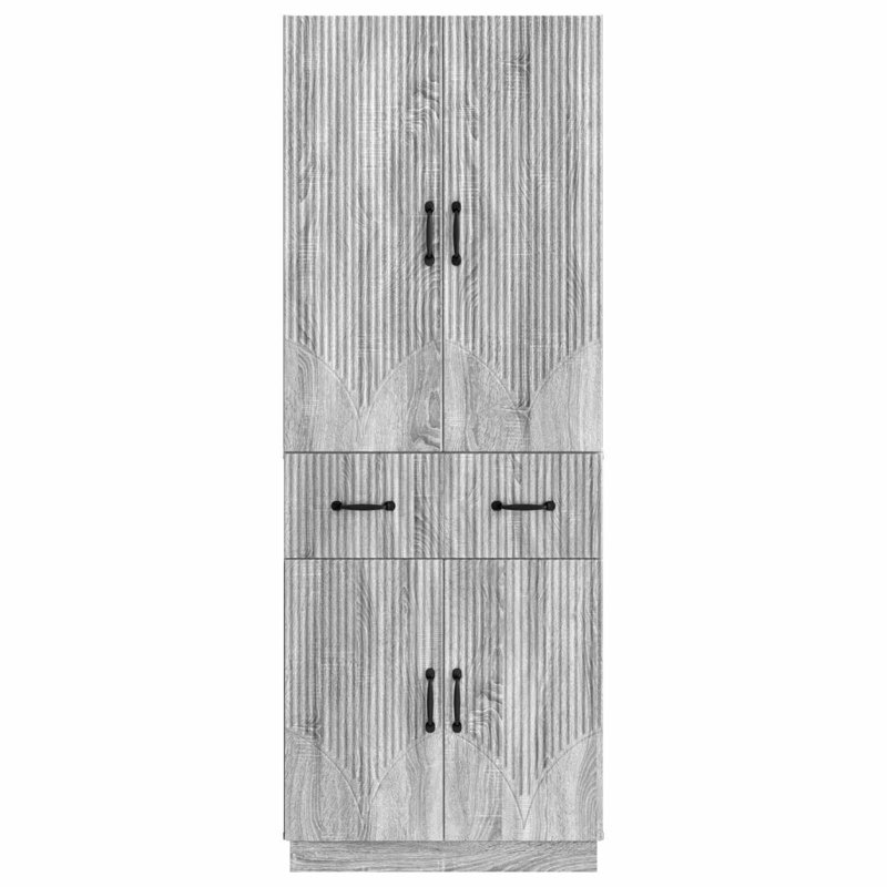 4 -Door 4 Storage Cabinet, Grey Sonoma