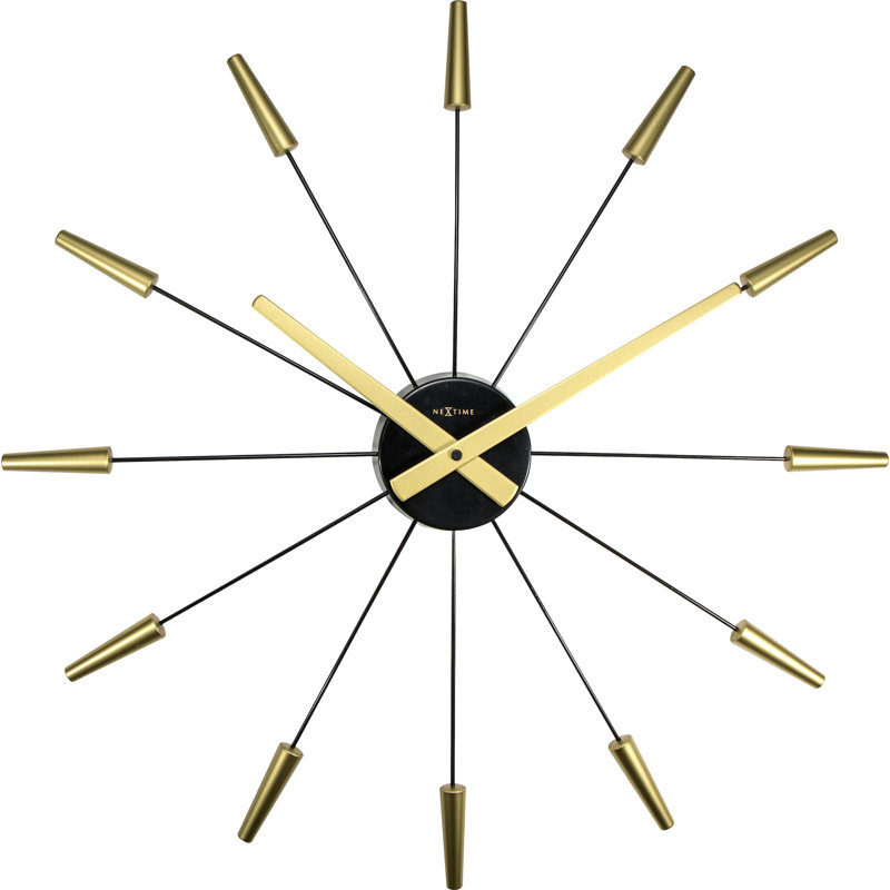 Plug Inn Metal Wall Clock, Gold