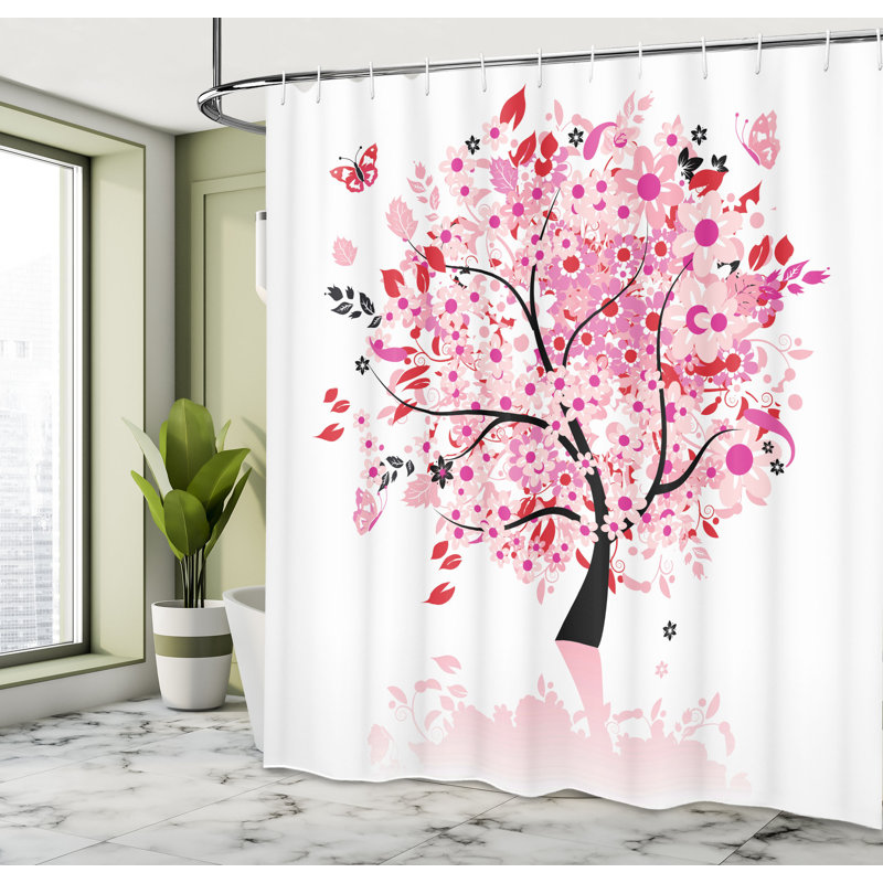 Shower Curtain with Hooks Included, 84"H x 69"W