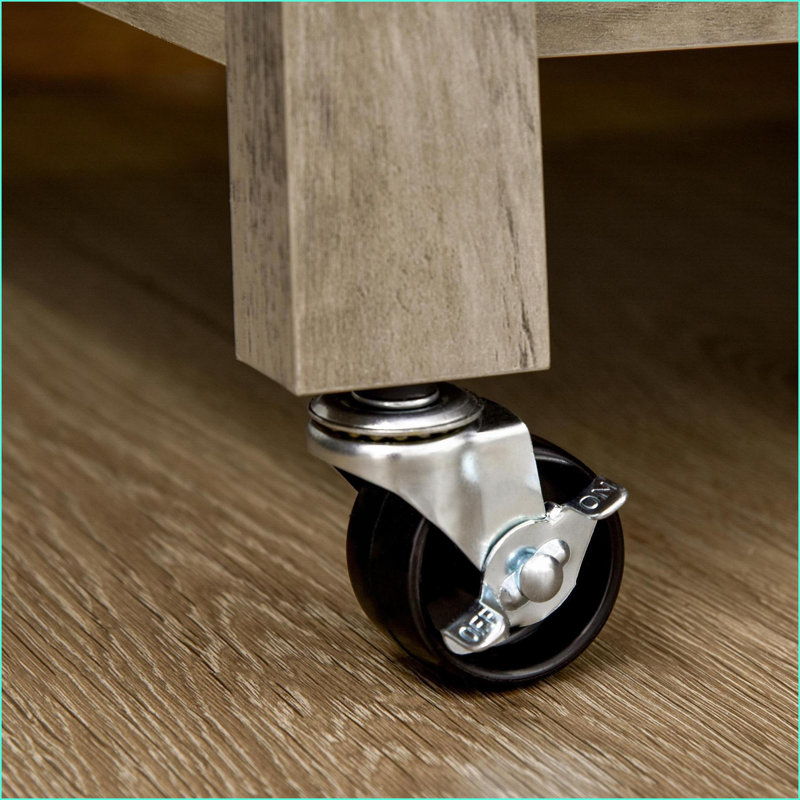 Chariot de cuisine roulant avec plateau en acier inoxydable, 2 tablettes, 4 roulettes | Gris | Panneau de fibres à densité moyenne