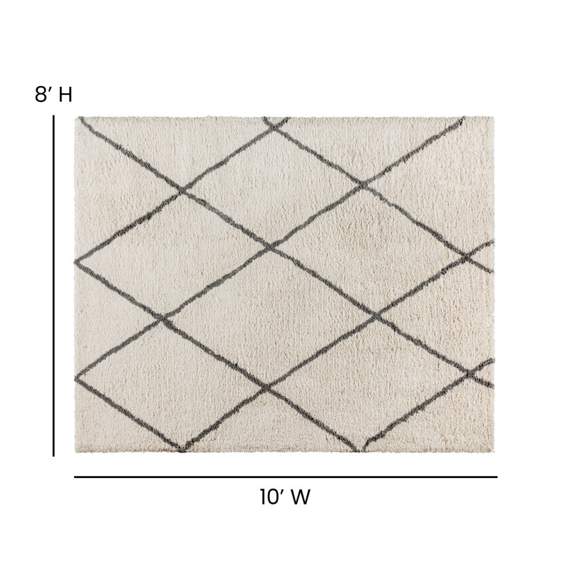 Geometric Indoor Rug, Rectangle 8' x 10'