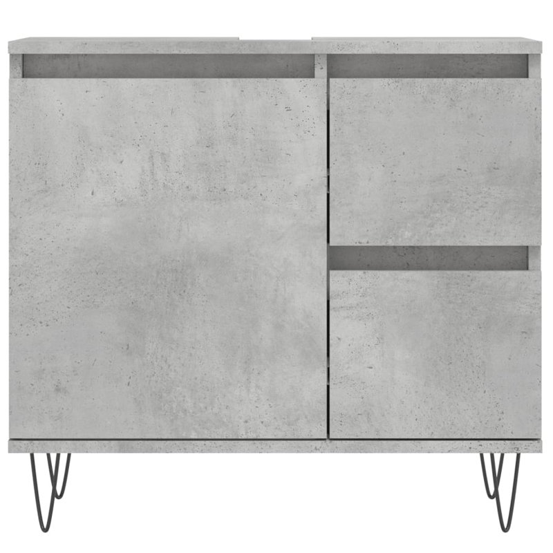 Amher Floor Mounted Bathroom Cabinet, Concrete Grey