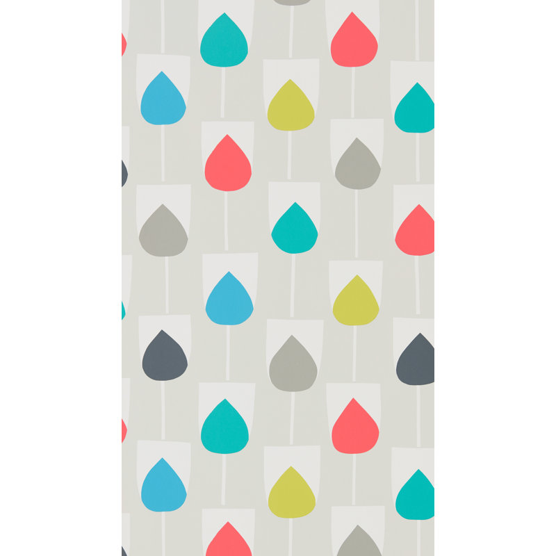 10.05m x 52cm Matte Wallpaper Roll, Julep/Watermelon/Liquorice
