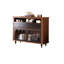 Buffet 43,31 "en bois d'hévéa massif brun-609141178