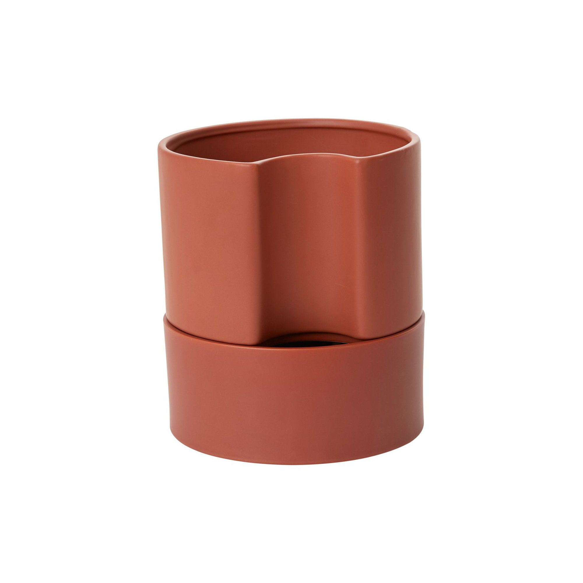 Patti Handmade Ceramic Pot Planter, 9" H x 8" W x 8" D, Terracotta