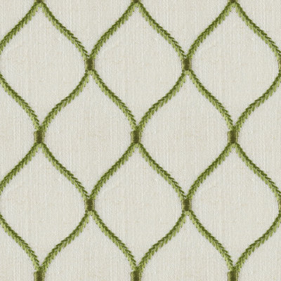 Botanica Jovial - 57 po Tissu de draperie en mélange de lin brodé à la verge