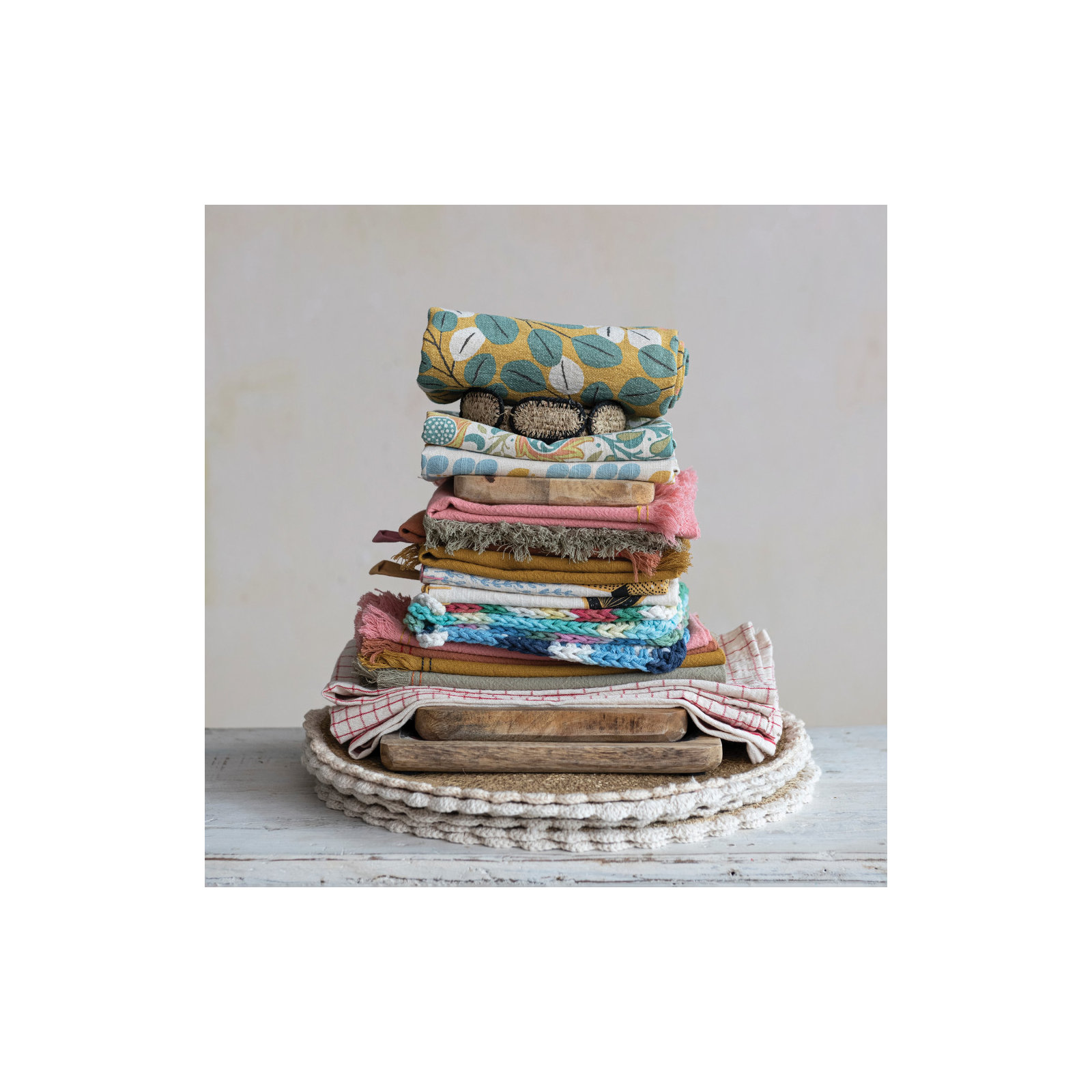 4-Pc Cotton Tea Towel Set