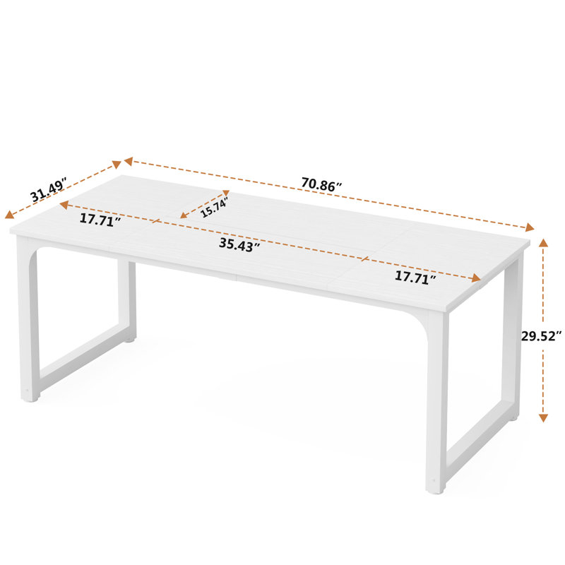 Dorether Ergonomic Computer Desk, White