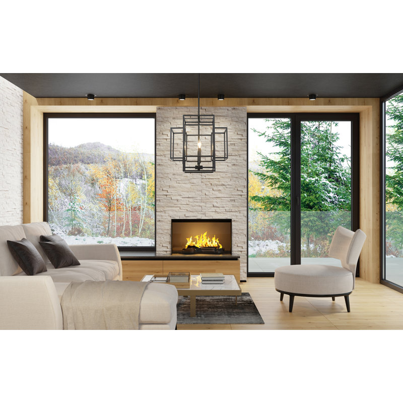 Luminaire suspendu 4 lumières Titania, H 18 po x l 18 po
