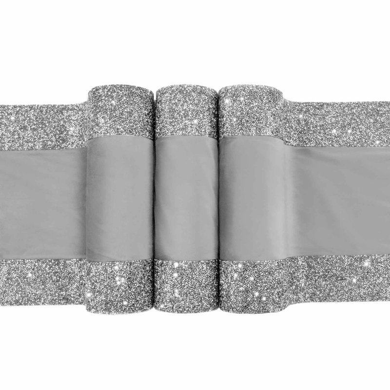 Luminous Border Table Runner, Silver