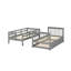 Lit superposé simple au-dessus de simple avec lit gigogne simple pour chambre à coucher, dortoir et adultes Stairway-122633026