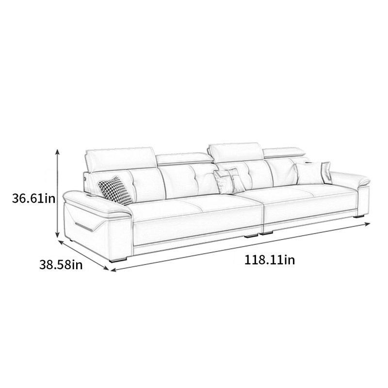 Gassett, H 36,61 po x l 118,11 po x P 38,58 po, 4