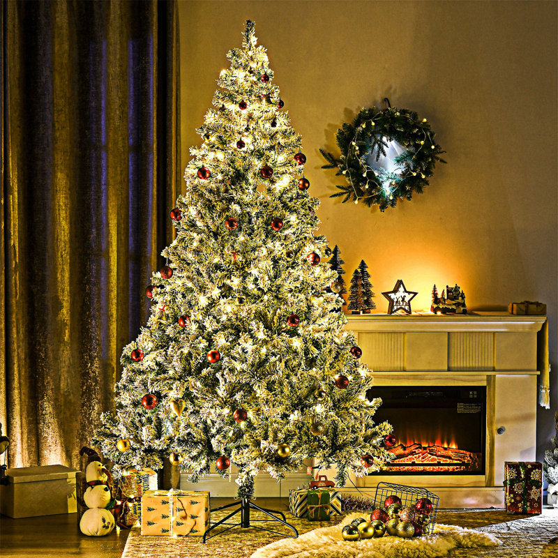 Grand arbre de Noël artificiel pré-éclairé, 7'5"