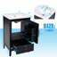 Ensemble de meuble-lavabo 20 po avec lavabo, armoire de salle de bain multifonctionnelle avec porte, tiroir et support de rangement, finition peinte