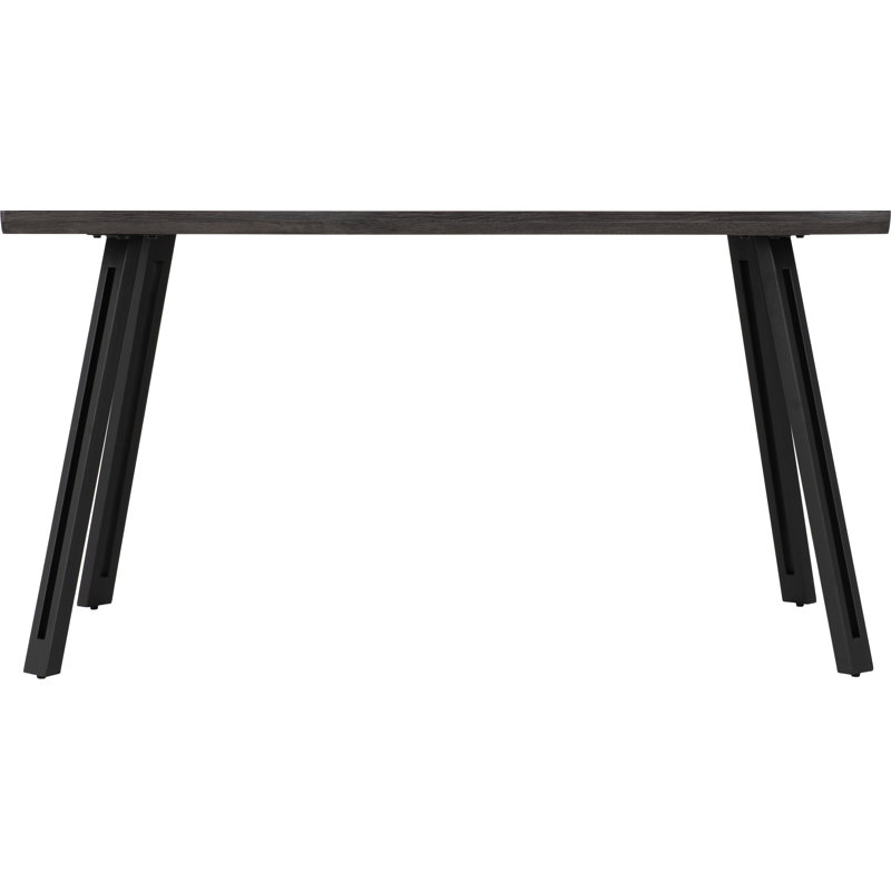Alexsandra Wave Edge Dining Table, Black Wood Grain