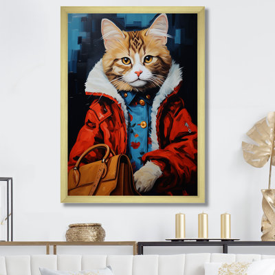 Portrait de chat brun, mode II