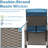 Patio Reclining Seat - Comfortable Cushion, Navy Blue, Adjustable Chair With Cushions Side Table, Angle, Blue