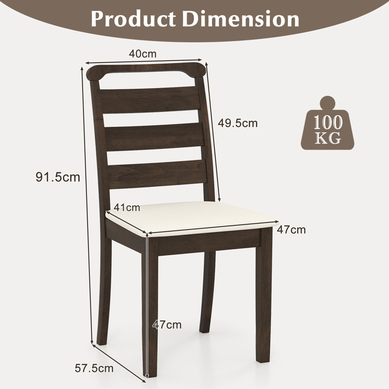 47cm H Upholstered Side Chair in White