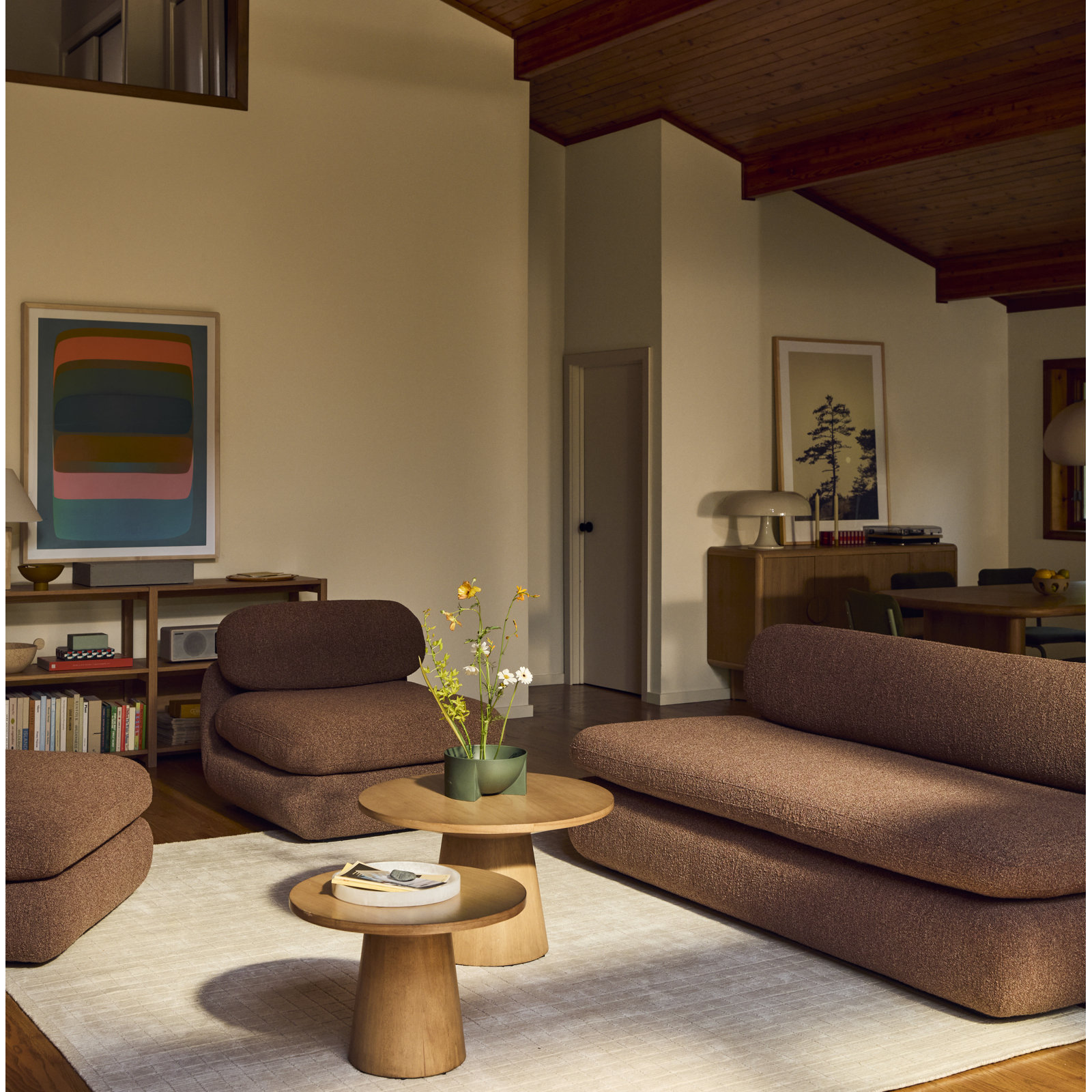 Astraea Single Coffee Table, 17.5" H x 29" L x 29" W, Natural