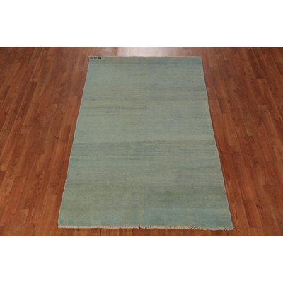 Tapis vert et bleu Gabbeh