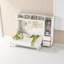 Grand lit escamotable blanc avec placard et tiroirs - Solution de rangement peu encombrante-943040540