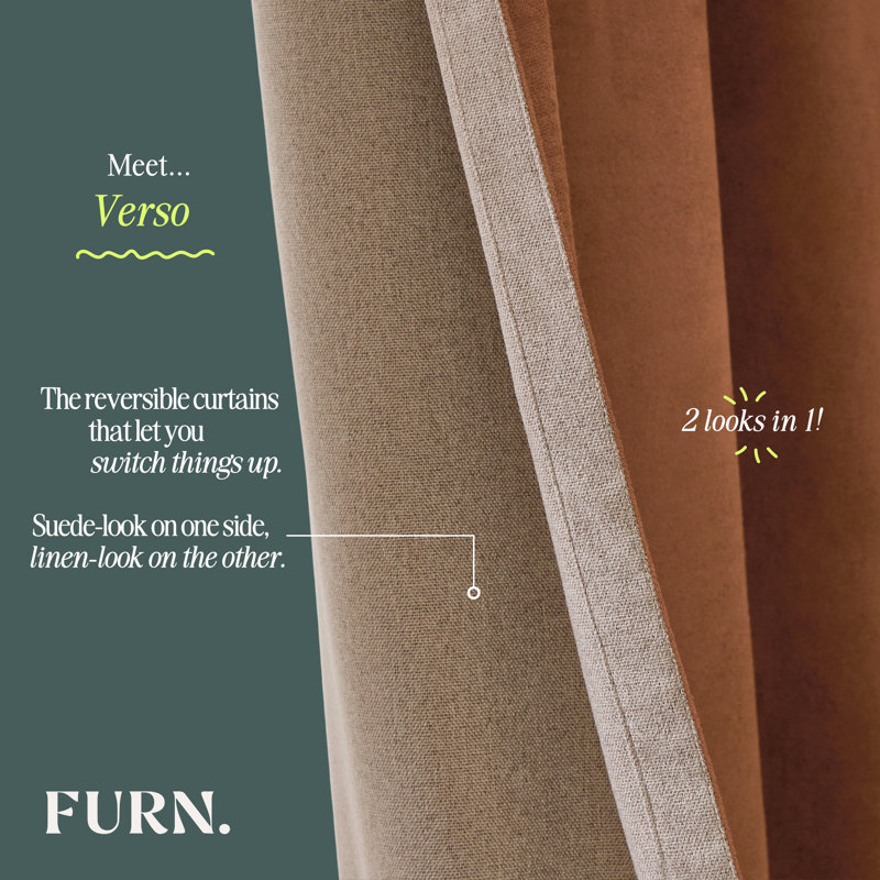 Verso Blackout Curtain Panel Pair, 137" W x 229" L, Grey