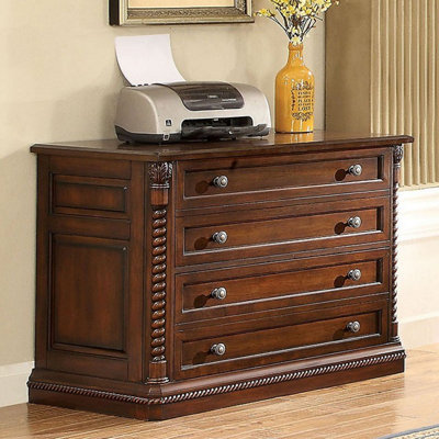 Moller 22'' Wide 4 -Drawer Solid Wood File Cabinet
