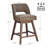 Bisto Modern Faux Leather Swivel Bar Stool with Cutout Backrest-466326318-466326320