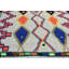 Tapis de couloir blanc cassé / orange / vert / bleu One-of-a-Kind 4 pi 11 po x 10 pi années 1980